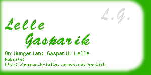 lelle gasparik business card